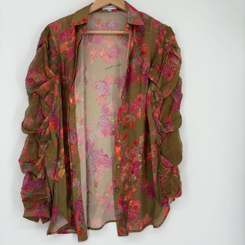 Saks Fifth Avenue Ala Von Silk Blouse